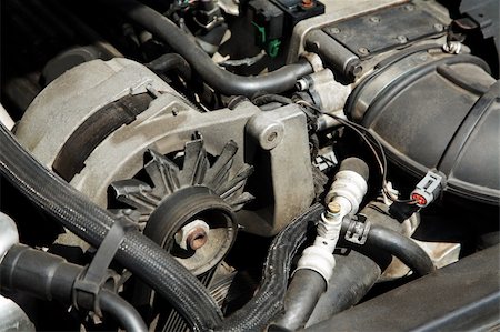 Fragment of the powerful engine of the modern car Fotografie stock - Microstock e Abbonamento, Codice: 400-03971827