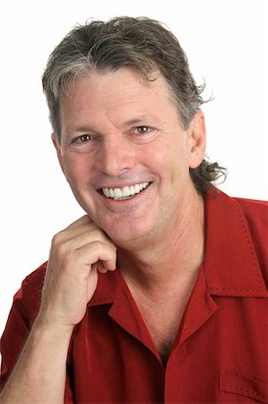 A casual, handsome, middle-aged man with a beautiful smile and perfect teeth. Stock Photo - Budget Royalty-Free & Subscription, Code: 400-03972377