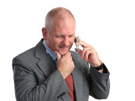 simsearch:400-05285550,k - A man on a cell phone, deep in thought. Stockbilder - Microstock & Abonnement, Bildnummer: 400-03972391