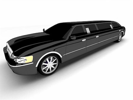 3d rendered illustration of a black limousine Stock Photo - Budget Royalty-Free & Subscription, Code: 400-03973314