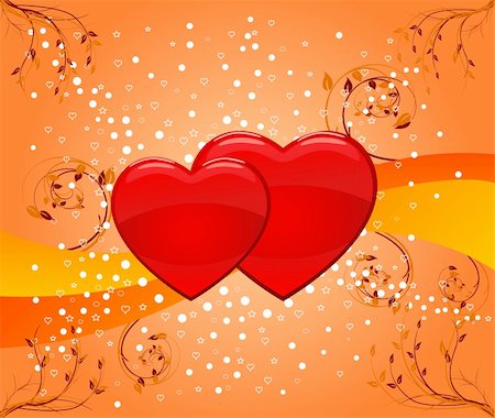 simsearch:400-04079766,k - Romantic background, vector illustration Stock Photo - Budget Royalty-Free & Subscription, Code: 400-03973435