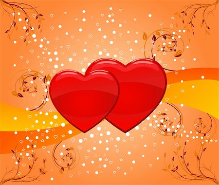 simsearch:400-03972036,k - Romantic background, vector illustration Photographie de stock - Aubaine LD & Abonnement, Code: 400-03973435