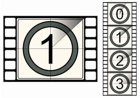 simsearch:400-07107834,k - Film strip countdown. Vector. Stock Photo - Budget Royalty-Free & Subscription, Code: 400-03973589