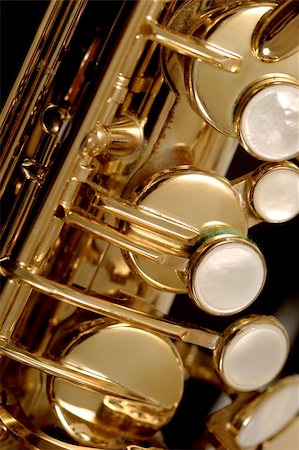 simsearch:400-04620356,k - Macro image of the valves and keys of a saxophone. Stock Photo - Budget Royalty-Free & Subscription, Code: 400-03973604