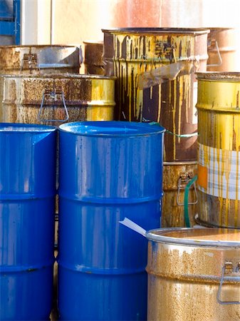 Toxic waste barrels Stock Photo - Budget Royalty-Free & Subscription, Code: 400-03973650