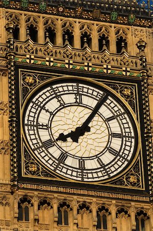 A clock-face on the Westminster Clock Tower, aka Big Ben Stock Photo - Budget Royalty-Free & Subscription, Code: 400-03973785