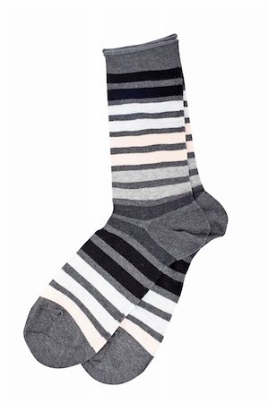 simsearch:400-04780463,k - Pair of colorful socks, isolated on white background Foto de stock - Super Valor sin royalties y Suscripción, Código: 400-03973848
