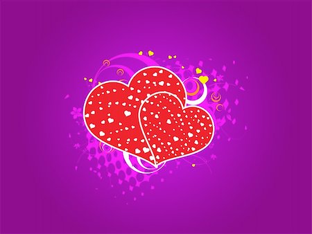 simsearch:400-04274489,k - vector illustration of beautiful elements heart with floral on abstract background Stock Photo - Budget Royalty-Free & Subscription, Code: 400-03985018