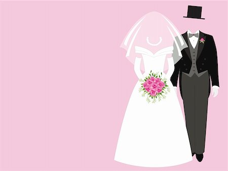 Bride and Groom - Pink Foto de stock - Super Valor sin royalties y Suscripción, Código: 400-03985476