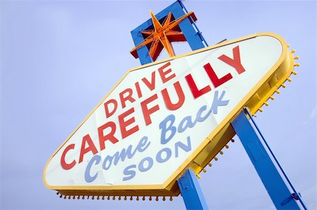 Back side of Las Vegas sign while leaving the strip. Stock Photo - Budget Royalty-Free & Subscription, Code: 400-03985784