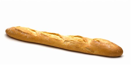 baguette on white background Stock Photo - Budget Royalty-Free & Subscription, Code: 400-03985867