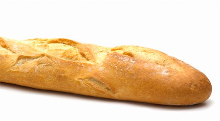 baguette on white background Stock Photo - Budget Royalty-Free & Subscription, Code: 400-03985868