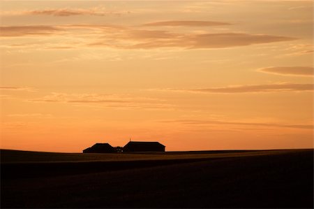 Saskatchewan Horizon at Sunset Stock Photo - Budget Royalty-Free & Subscription, Code: 400-03986288