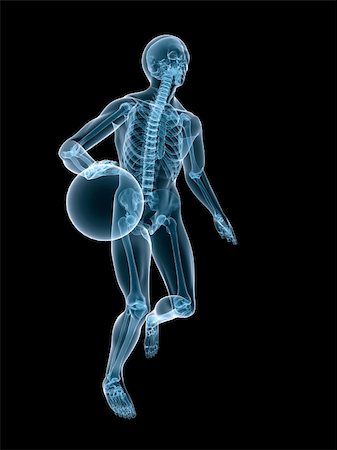 simsearch:400-04163427,k - 3d rendered x-ray illustration of a human skeleton playing a ball Stockbilder - Microstock & Abonnement, Bildnummer: 400-03986377