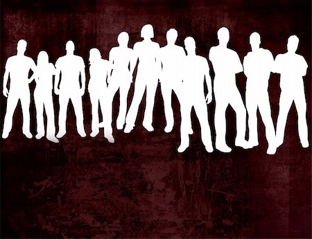 simsearch:400-05034662,k - textures style of people silhouettes Stock Photo - Budget Royalty-Free & Subscription, Code: 400-03986390