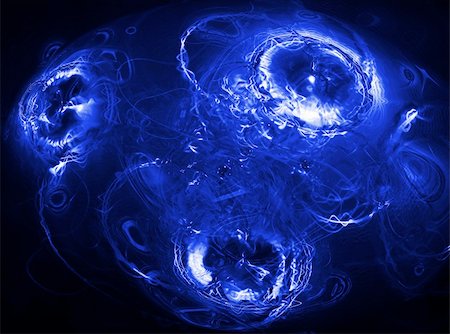 Electric blue medusas - abstract Stock Photo - Budget Royalty-Free & Subscription, Code: 400-03986941