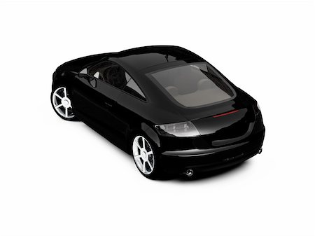 simsearch:400-03979717,k - isolated  beautiful black car on white background Photographie de stock - Aubaine LD & Abonnement, Code: 400-03987256