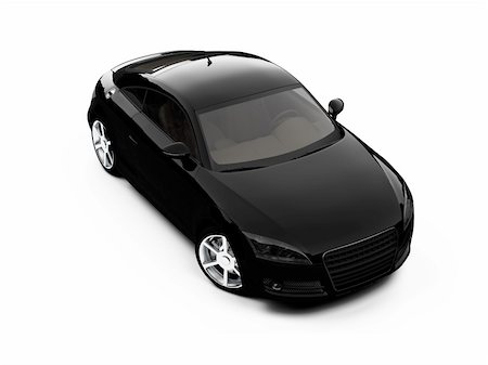 simsearch:400-03979717,k - isolated  beautiful black car on white background Photographie de stock - Aubaine LD & Abonnement, Code: 400-03987257