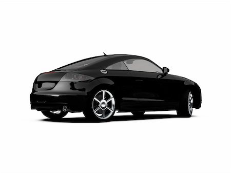 simsearch:400-03979717,k - isolated  beautiful black car on white background Photographie de stock - Aubaine LD & Abonnement, Code: 400-03987258