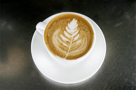 Cappuccino with latte art Stock Photo - Budget Royalty-Free & Subscription, Code: 400-03987555