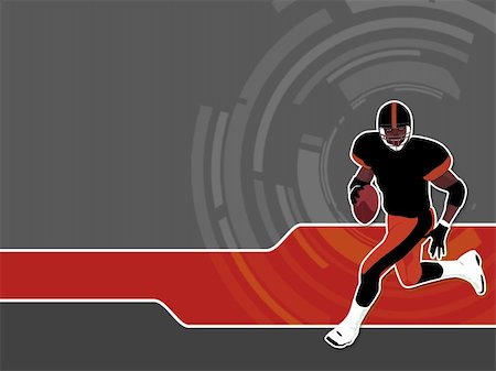 American Football runing man (wallpaper, background, logo...) Foto de stock - Super Valor sin royalties y Suscripción, Código: 400-03988288