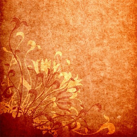 simsearch:400-05311033,k - grunge floral background, creative design with flowers Stockbilder - Microstock & Abonnement, Bildnummer: 400-03988335