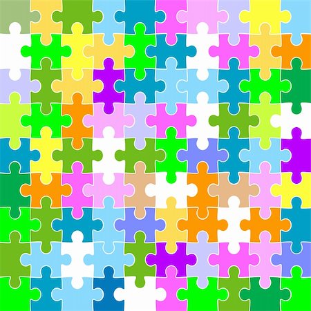 jigsaw puzzle pattern Stock Photo - Budget Royalty-Free & Subscription, Code: 400-03988372
