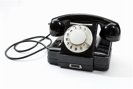 simsearch:400-03989083,k - isolated old telephone Photographie de stock - Aubaine LD & Abonnement, Code: 400-03988947