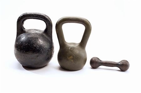 simsearch:400-07620929,k - isolated three different dumb-bells Stock Photo - Budget Royalty-Free & Subscription, Code: 400-03988941
