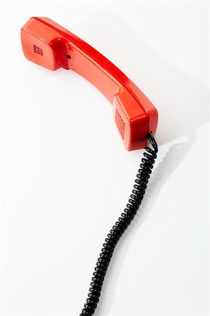 retro red telephone receiver Stock Photo - Budget Royalty-Free & Subscription, Code: 400-03988943