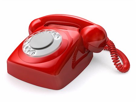 simsearch:400-04493639,k - 3d rendered illustration of a red retro telephone Foto de stock - Super Valor sin royalties y Suscripción, Código: 400-03989078