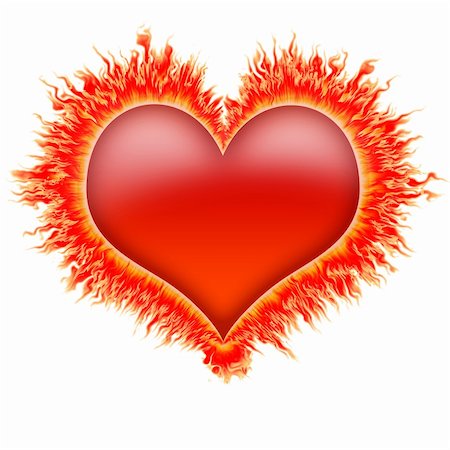 simsearch:400-03990491,k - fire heart in red, orange and yellow flames Foto de stock - Super Valor sin royalties y Suscripción, Código: 400-03989115