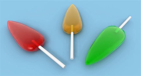 a 3d render of some colored lollipops Stock Photo - Budget Royalty-Free & Subscription, Code: 400-03989407