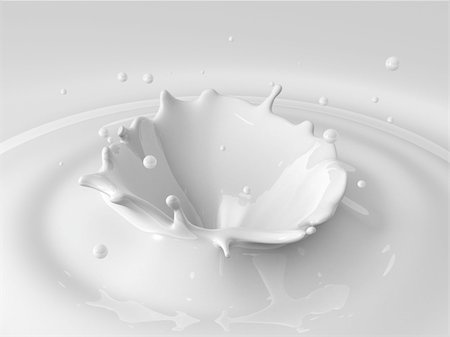 smoothie splash - 3d rendered illustration of a milk splash Stock Photo - Budget Royalty-Free & Subscription, Code: 400-03989804