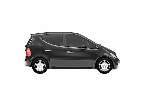 simsearch:400-03983309,k - black car on a white background Photographie de stock - Aubaine LD & Abonnement, Code: 400-03983328