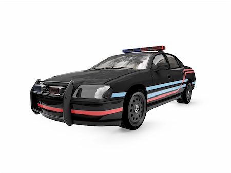 simsearch:400-08780068,k - isolated police car on a white background Foto de stock - Super Valor sin royalties y Suscripción, Código: 400-03983346