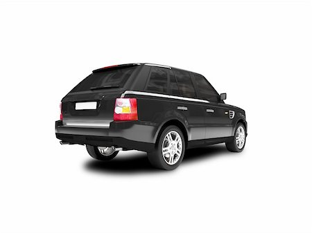 simsearch:400-03983309,k - black car on a white background Photographie de stock - Aubaine LD & Abonnement, Code: 400-03983352