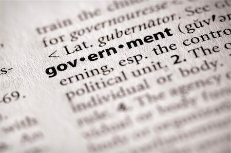 simsearch:400-04758289,k - Selective focus on the word "government". Many more word photos in my portfolio... Fotografie stock - Microstock e Abbonamento, Codice: 400-03983681