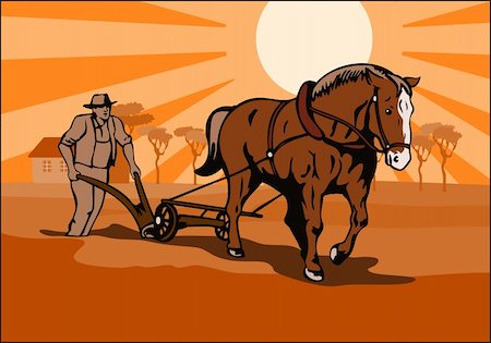 Vector art on farming Stock Photo - Budget Royalty-Free & Subscription, Code: 400-03983901