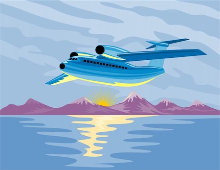 Vector art on air travel and transport Stock Photo - Budget Royalty-Free & Subscription, Code: 400-03983942