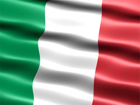 simsearch:400-03994118,k - Computer generated illustration of the flag of Italy with silky appearance and waves Foto de stock - Super Valor sin royalties y Suscripción, Código: 400-03994116