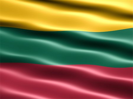 simsearch:400-03994118,k - Computer generated illustration of the flag of Lithuania with silky appearance and waves Foto de stock - Super Valor sin royalties y Suscripción, Código: 400-03994119