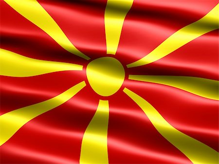 simsearch:400-03994118,k - Computer generated illustration of the flag of the Republic of Macedonia  with silky appearance and waves Foto de stock - Super Valor sin royalties y Suscripción, Código: 400-03994121