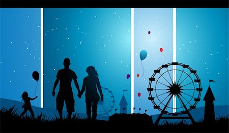 fair wheel - young people at a carnival. Stock Photo - Budget Royalty-Free & Subscription, Code: 400-03994428