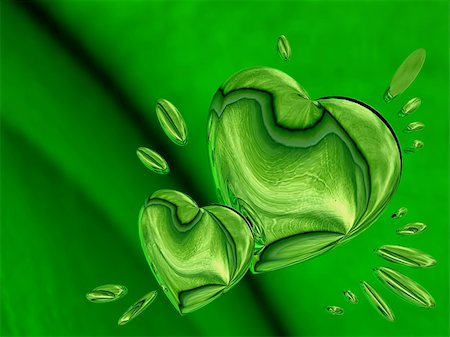 Abstraction with heart in Ecology-Look Stock Photo - Budget Royalty-Free & Subscription, Code: 400-03994486