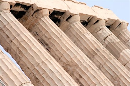 simsearch:400-06922893,k - Close up of Parthenon columns at the Acropolis in Athens, Greece. c 5th century B.C. Stock Photo - Budget Royalty-Free & Subscription, Code: 400-03994976