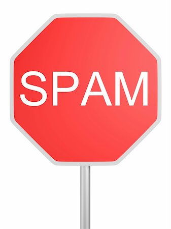 simsearch:400-07748651,k - 3d rendered illustration of a red sign warning for spam mails Photographie de stock - Aubaine LD & Abonnement, Code: 400-03995092