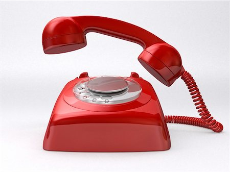 simsearch:400-03989083,k - 3d rendered illustration of a red retro telephone Photographie de stock - Aubaine LD & Abonnement, Code: 400-03995093