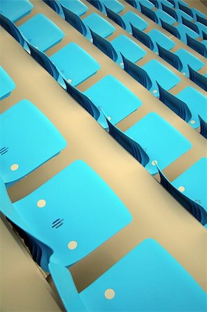 empty stage event - cyan seats background, grey sport hall Stock Photo - Budget Royalty-Free & Subscription, Code: 400-03995145