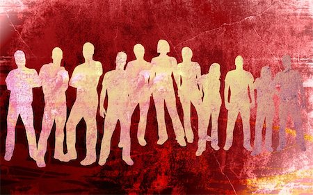 simsearch:400-05034662,k - textures style of people silhouettes Stock Photo - Budget Royalty-Free & Subscription, Code: 400-03995356